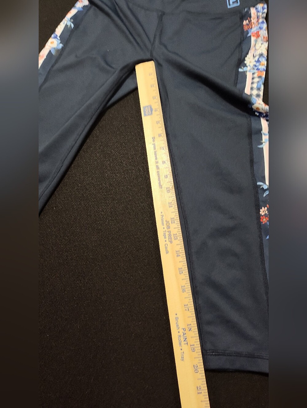 Fila Sport Floral Activewear Yoga Stretch Pants Women's Size Small, Navy Blue - Picture 11 of 11